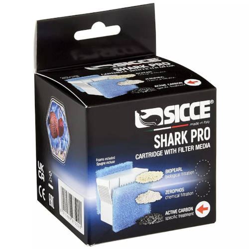 Sicce Shark Pro cartridge con carbon activado + esponjas